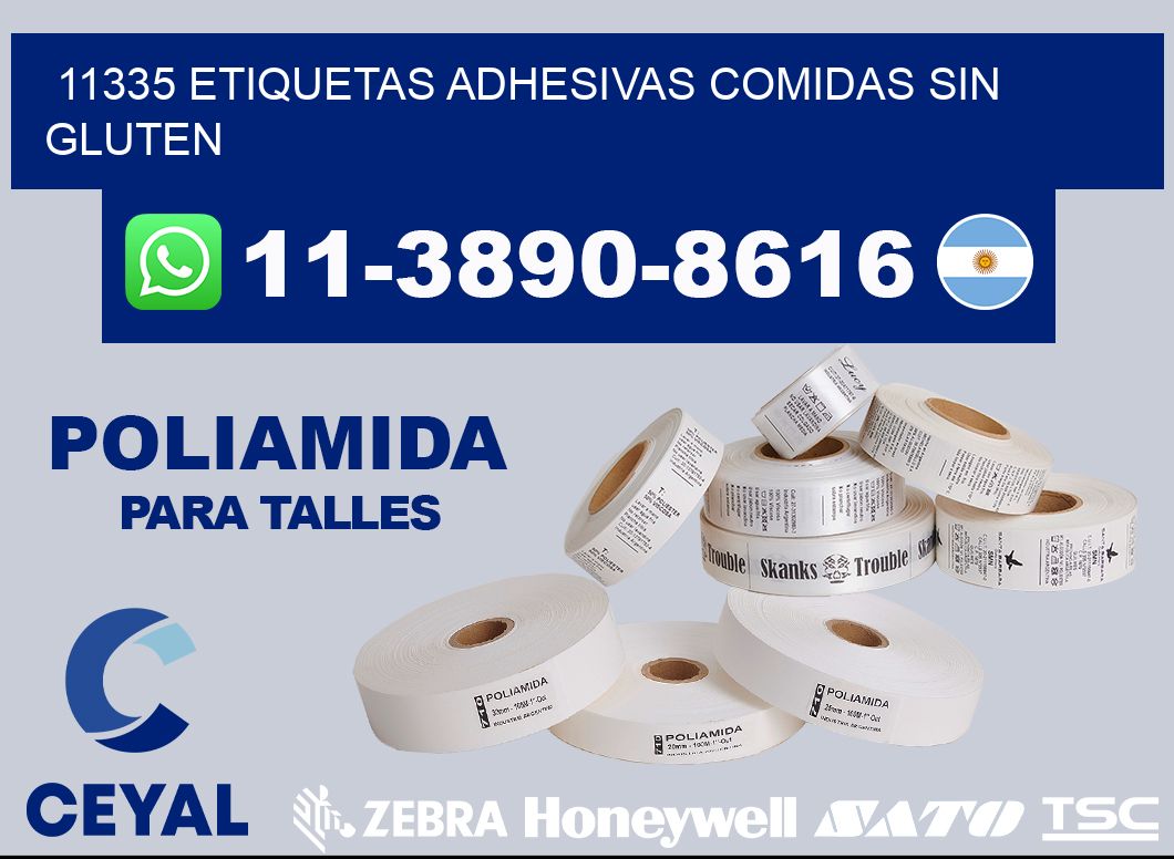 11335 etiquetas adhesivas comidas sin gluten