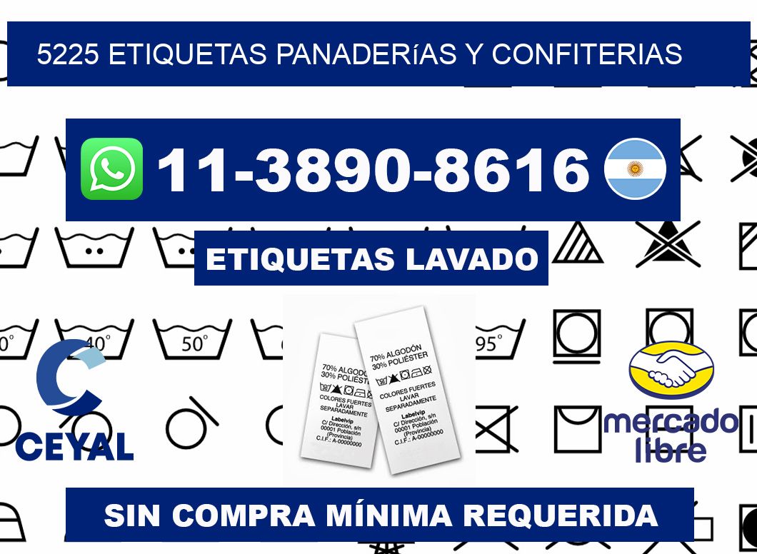 5225 etiquetas panaderías y confiterias