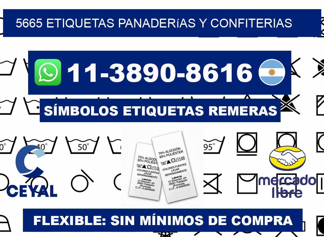 5665 etiquetas panaderías y confiterias