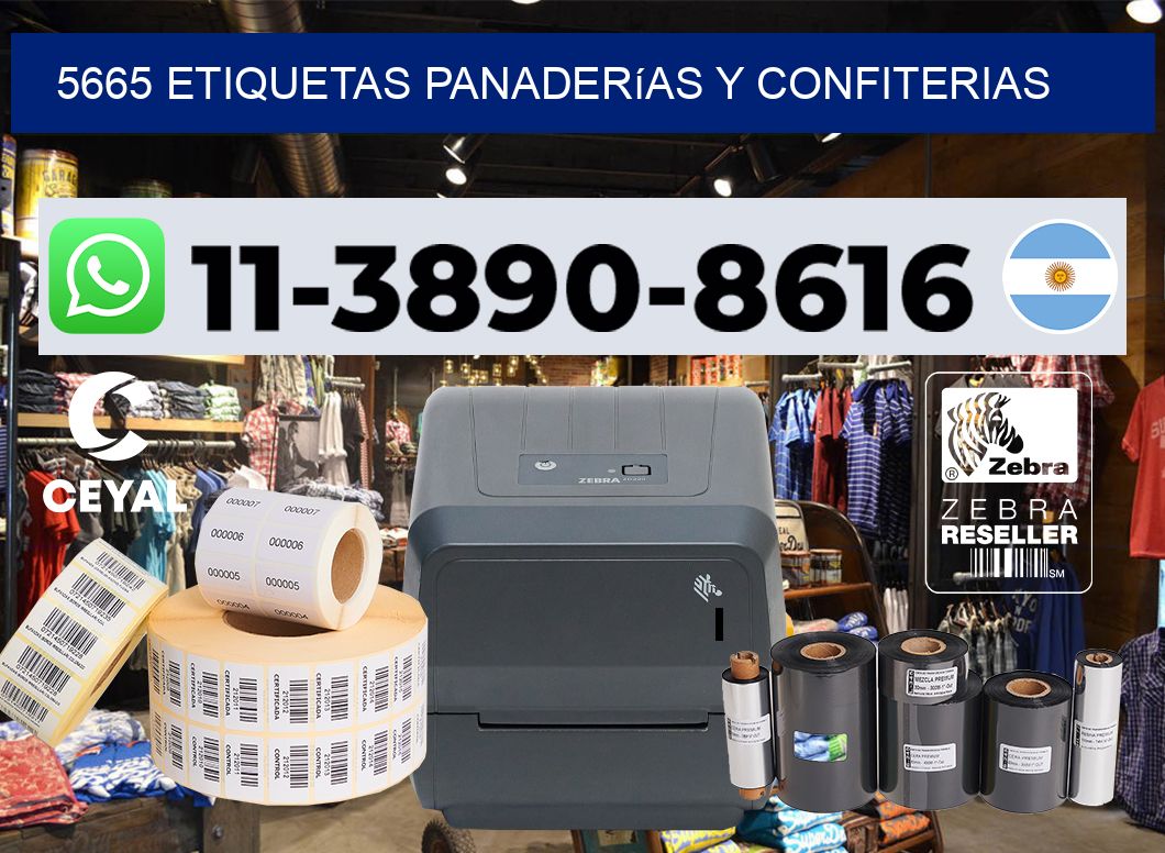 5665 etiquetas panaderías y confiterias