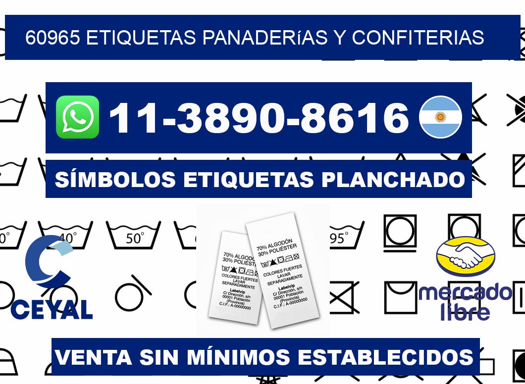 60965 etiquetas panaderías y confiterias