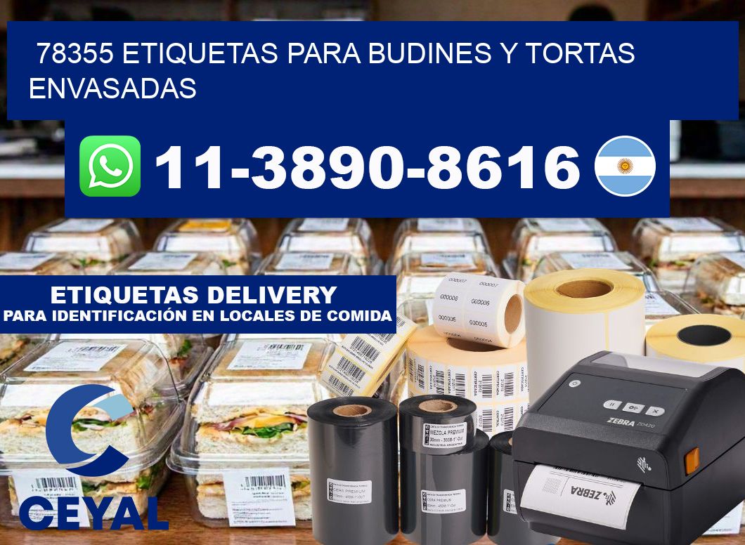 78355 etiquetas para budines y tortas envasadas