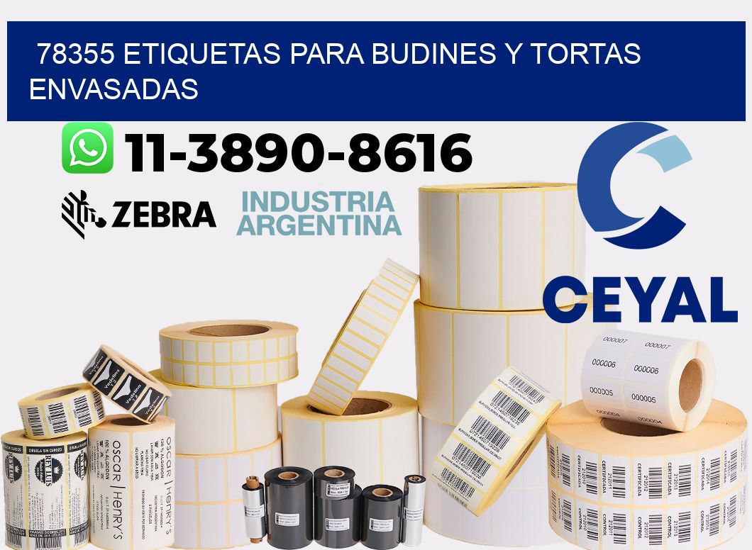 78355 etiquetas para budines y tortas envasadas