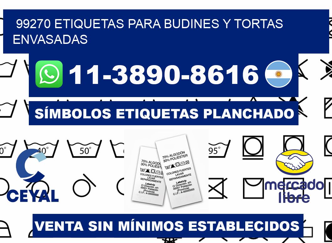 99270 etiquetas para budines y tortas envasadas