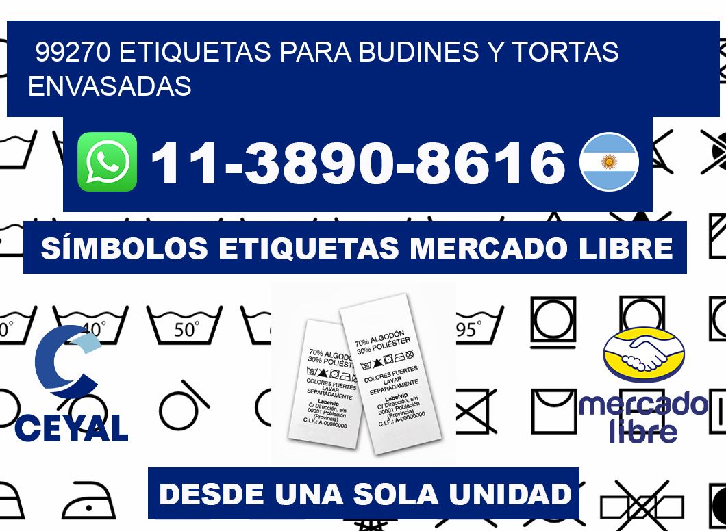 99270 etiquetas para budines y tortas envasadas