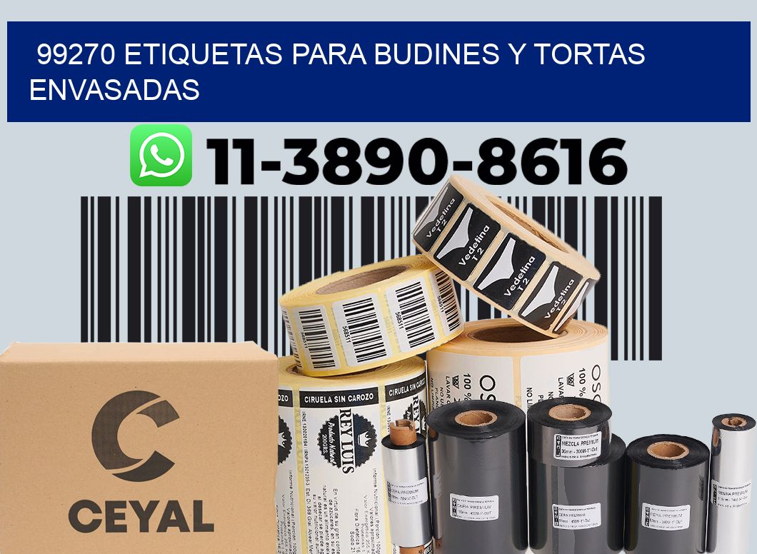 99270 etiquetas para budines y tortas envasadas