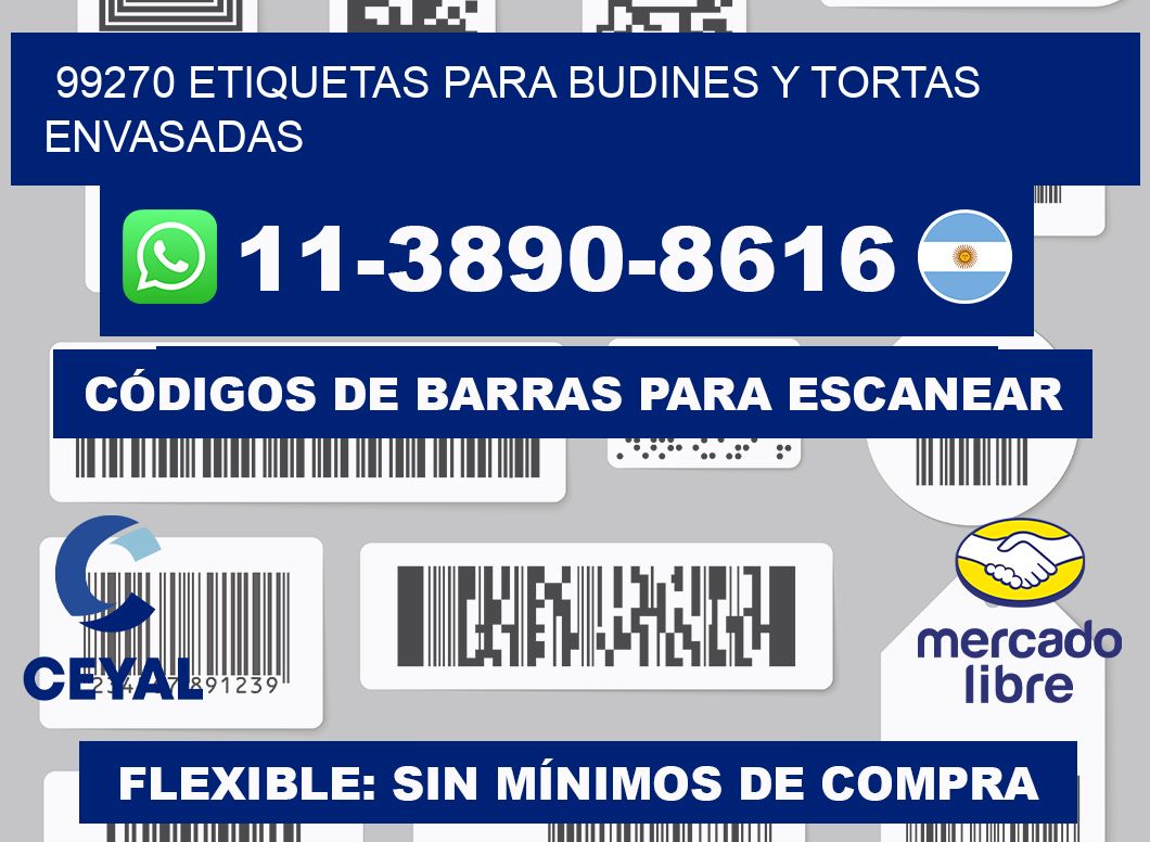 99270 etiquetas para budines y tortas envasadas