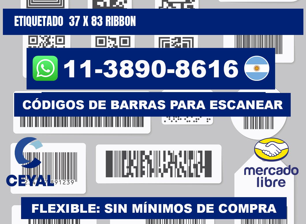 Etiquetado  37 x 83 ribbon