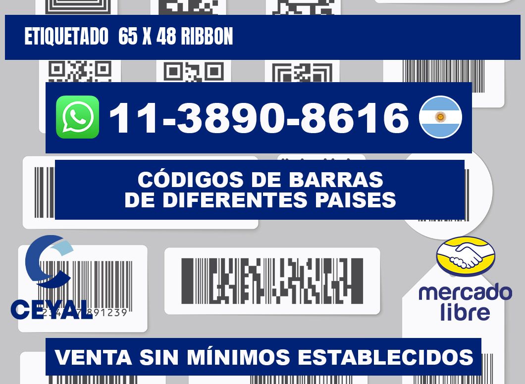 Etiquetado  65 x 48 ribbon
