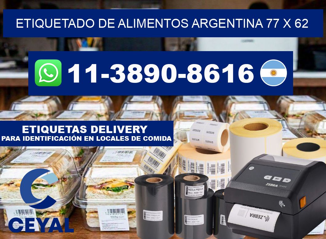 Etiquetado de alimentos Argentina 77 x 62