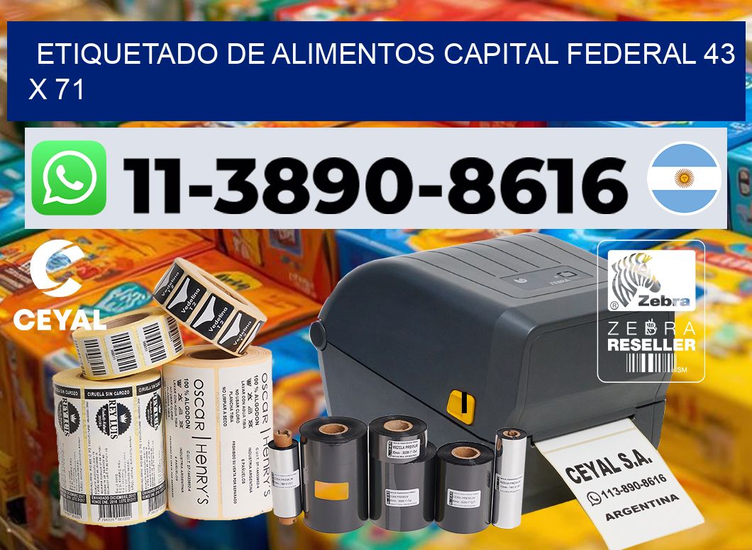 Etiquetado de alimentos capital federal 43 x 71