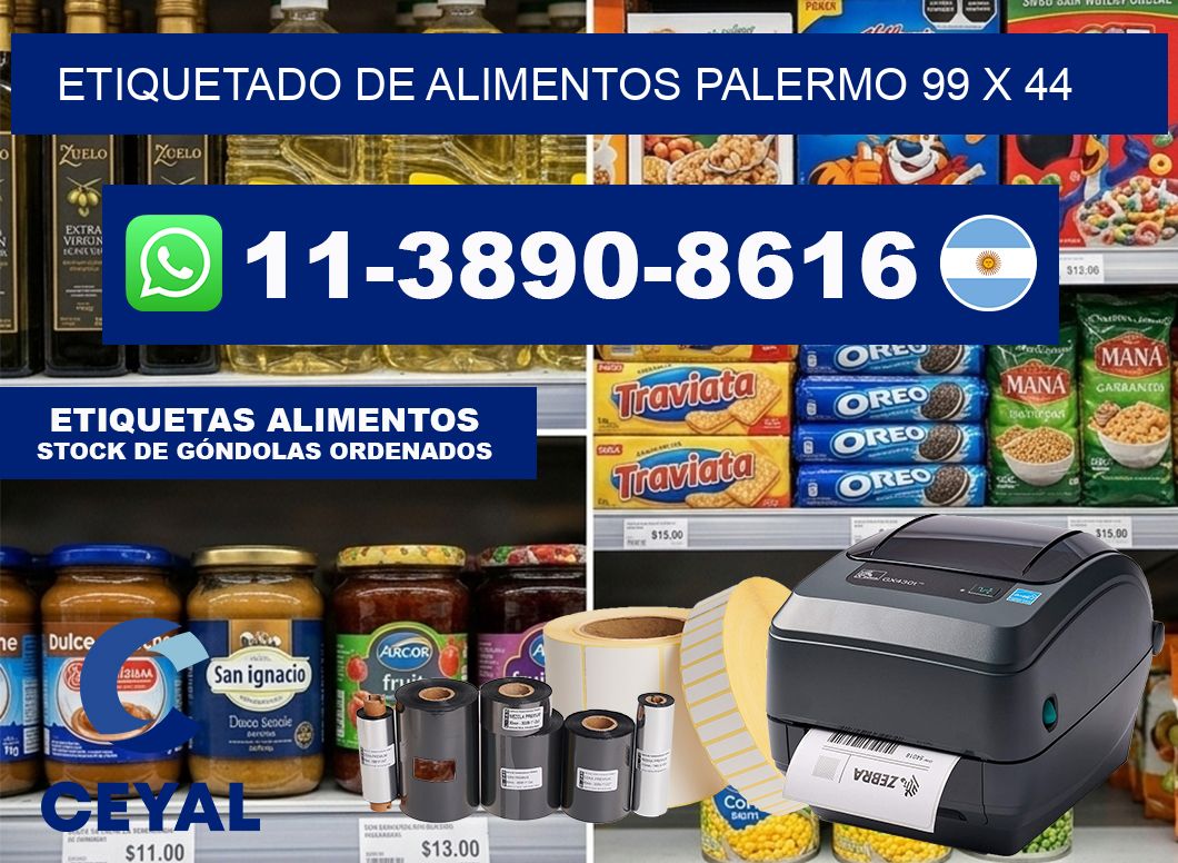 Etiquetado de alimentos palermo 99 x 44