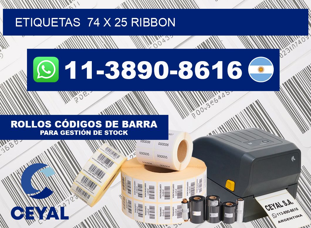 Etiquetas  74 x 25 ribbon