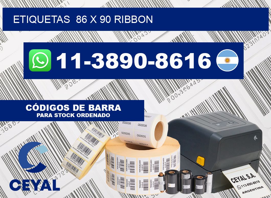 Etiquetas  86 x 90 ribbon