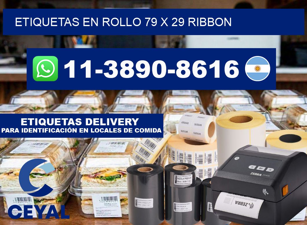 Etiquetas en rollo 79 x 29 ribbon