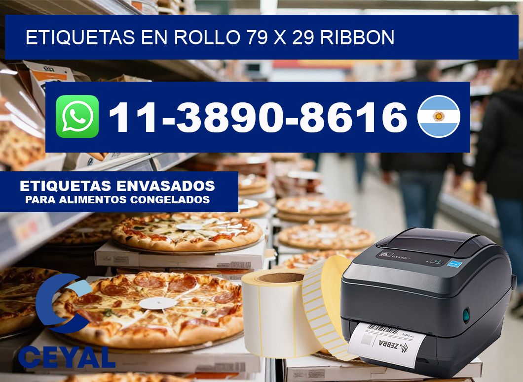Etiquetas en rollo 79 x 29 ribbon