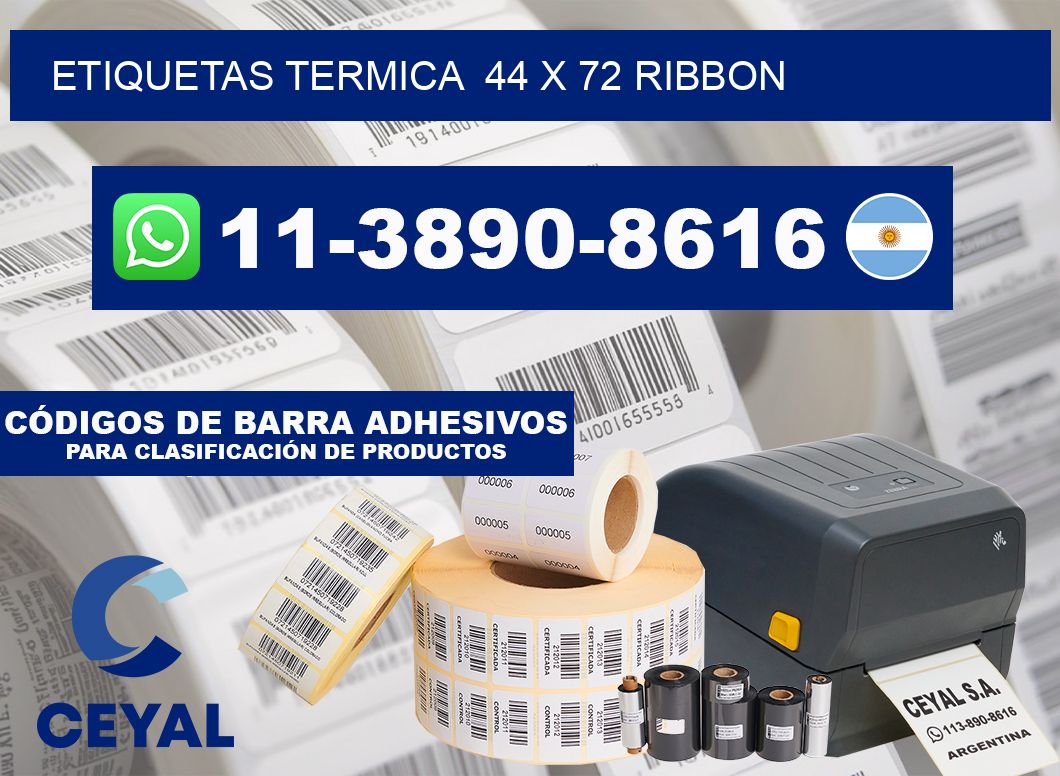 Etiquetas termica  44 x 72 ribbon