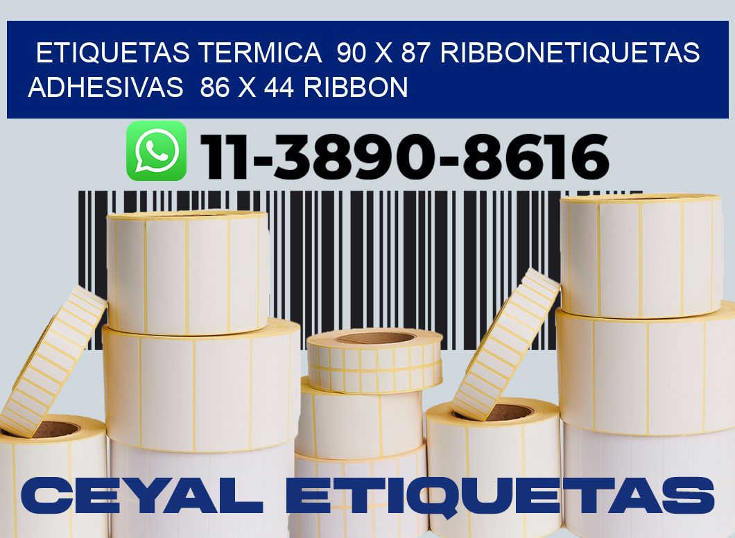 Etiquetas termica 90 x 87 ribbonEtiquetas adhesivas 86 x 44 ribbon