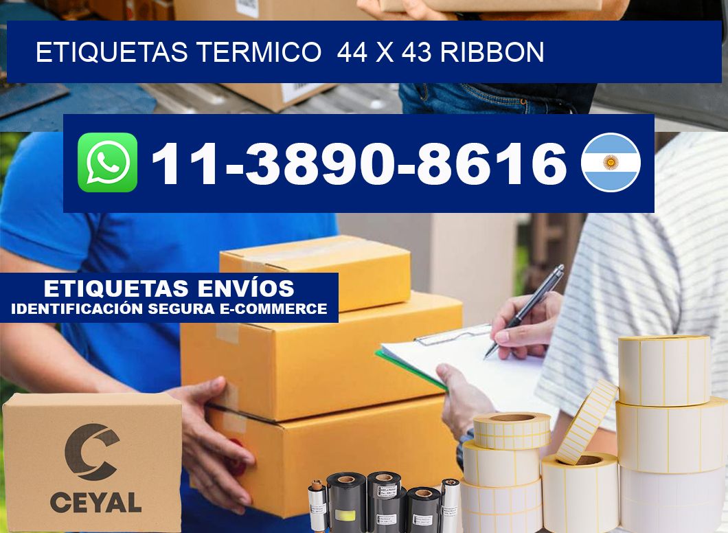 Etiquetas termico 44 x 43 ribbon