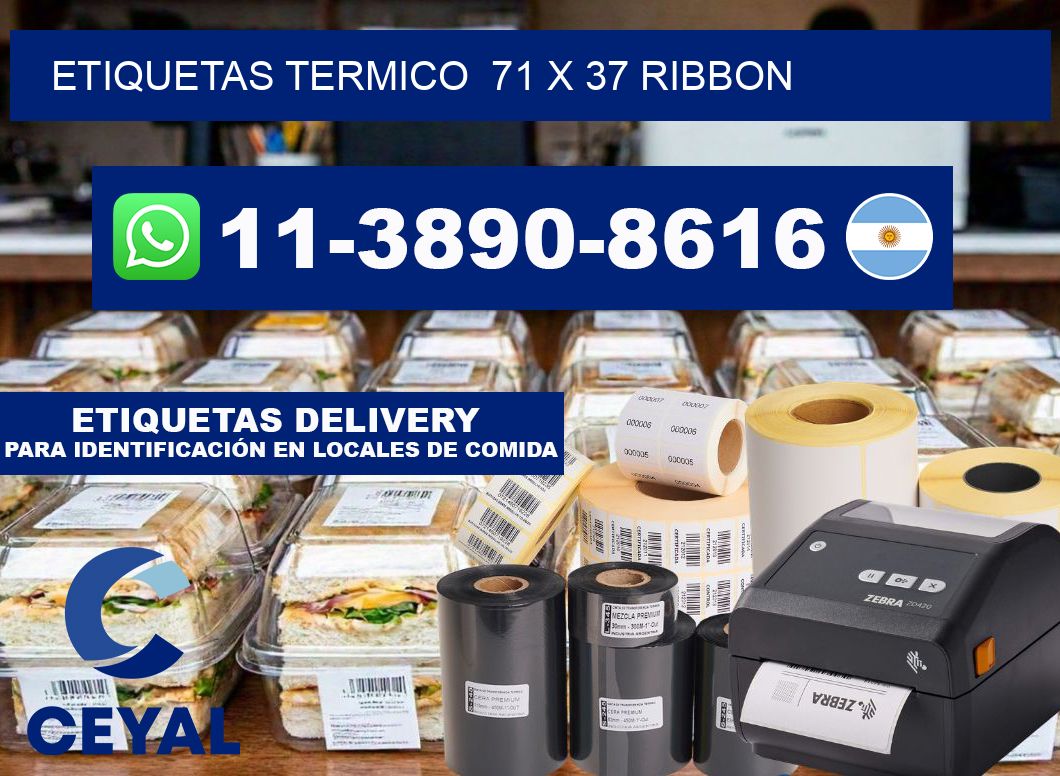 Etiquetas termico  71 x 37 ribbon