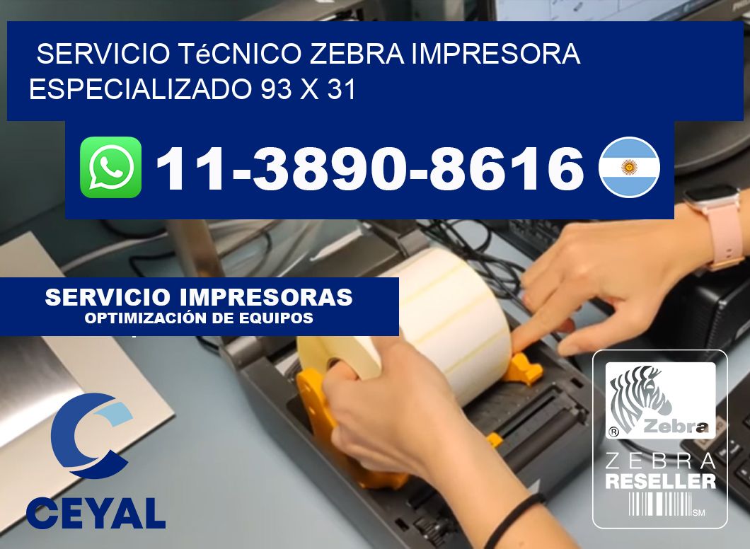 Servicio Técnico Zebra Impresora Especializado 93 x 31