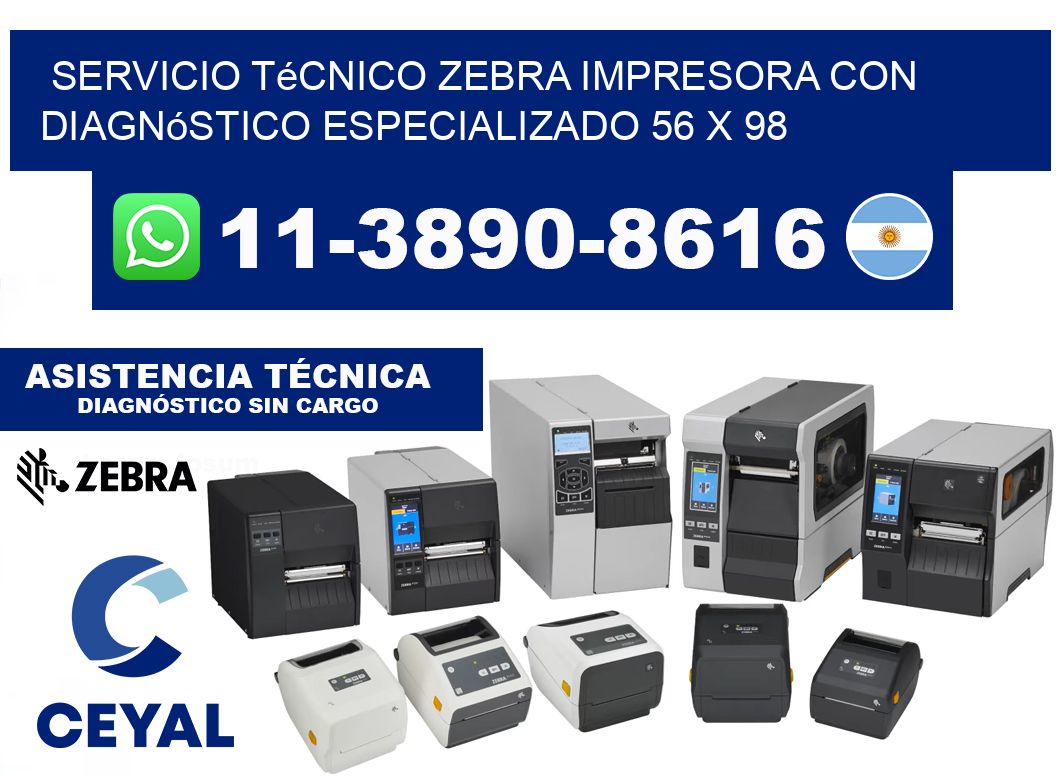Servicio Técnico Zebra Impresora con Diagnóstico Especializado 56 x 98