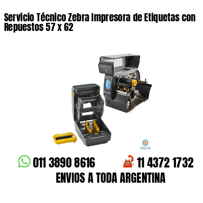 Servicio Técnico Zebra Impresora de Etiquetas con Repuestos 57 x 62