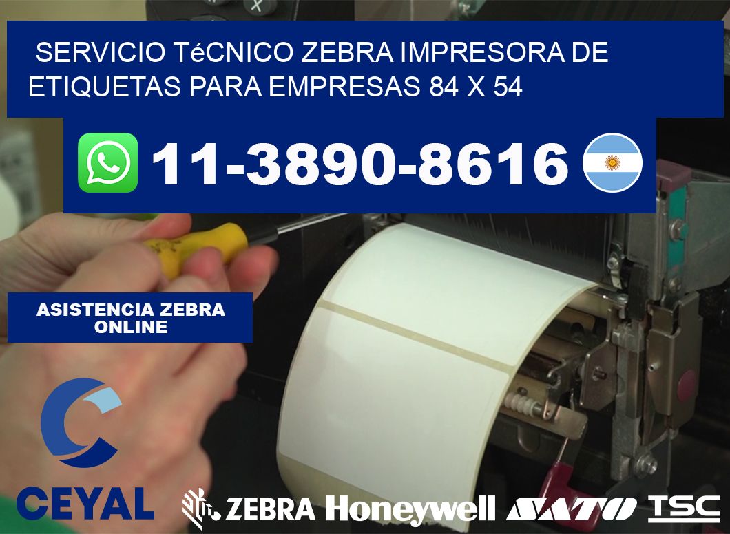 Servicio Técnico Zebra Impresora de Etiquetas para Empresas 84 x 54