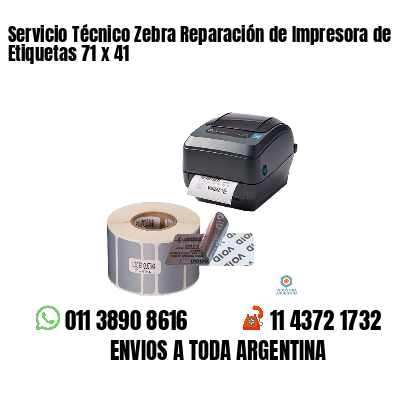 Servicio Técnico Zebra Reparación de Impresora de Etiquetas 71 x 41