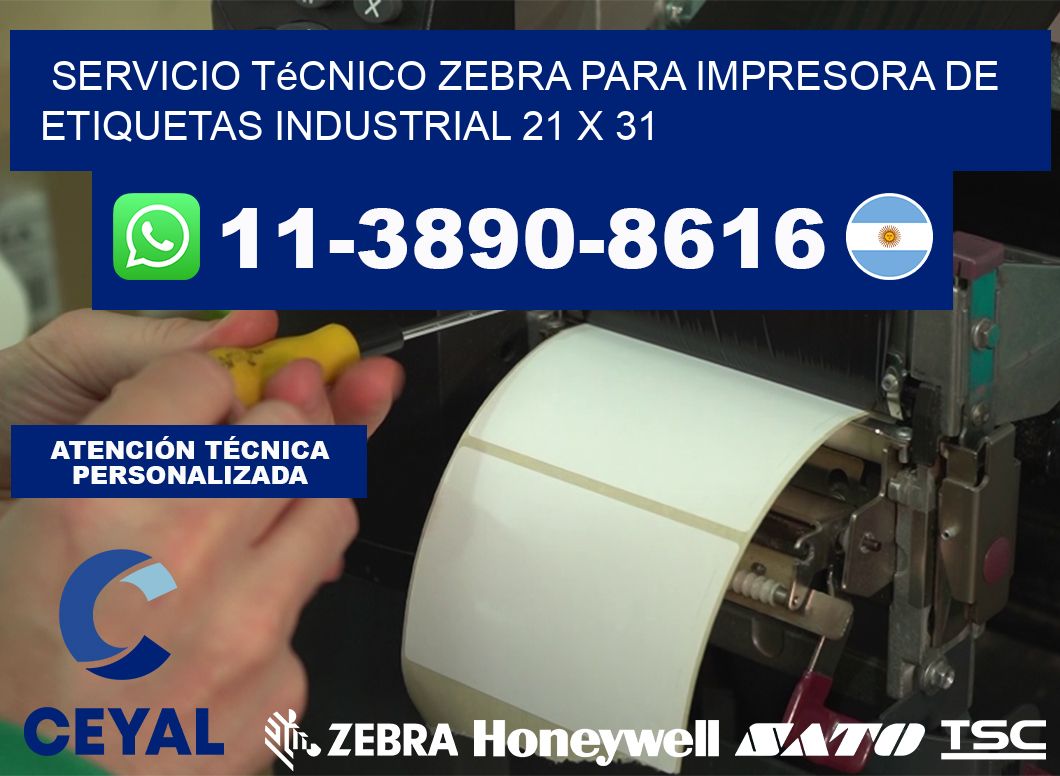 Servicio Técnico Zebra para Impresora de Etiquetas Industrial 21 x 31