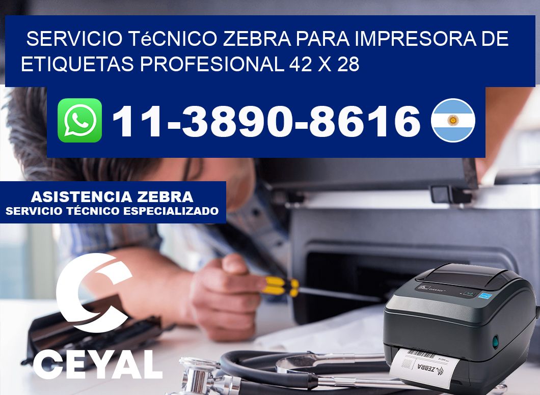 Servicio Técnico Zebra para Impresora de Etiquetas Profesional 42 x 28
