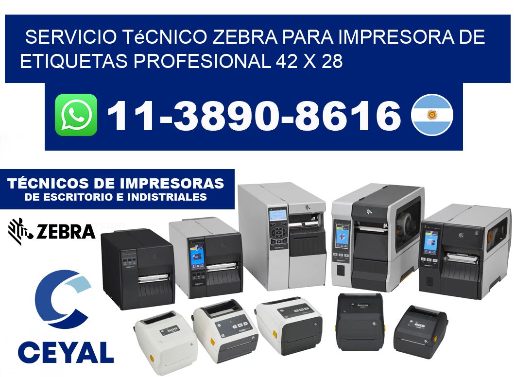 Servicio Técnico Zebra para Impresora de Etiquetas Profesional 42 x 28
