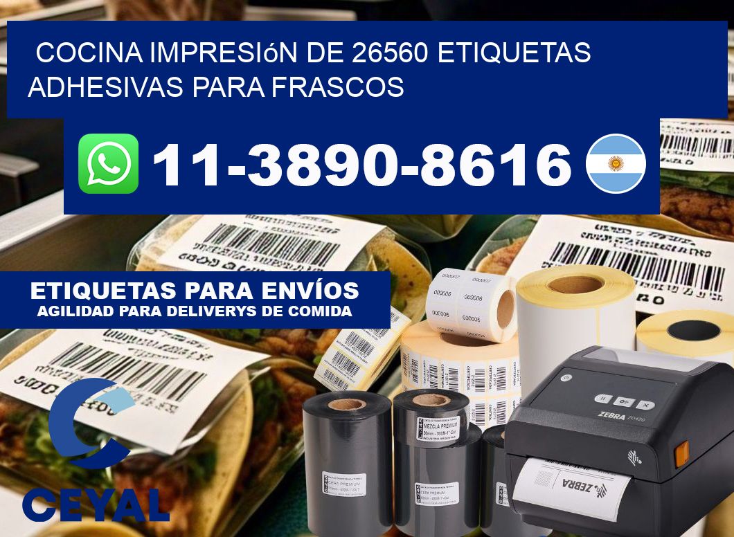 cocina impresión de 26560 etiquetas adhesivas para frascos
