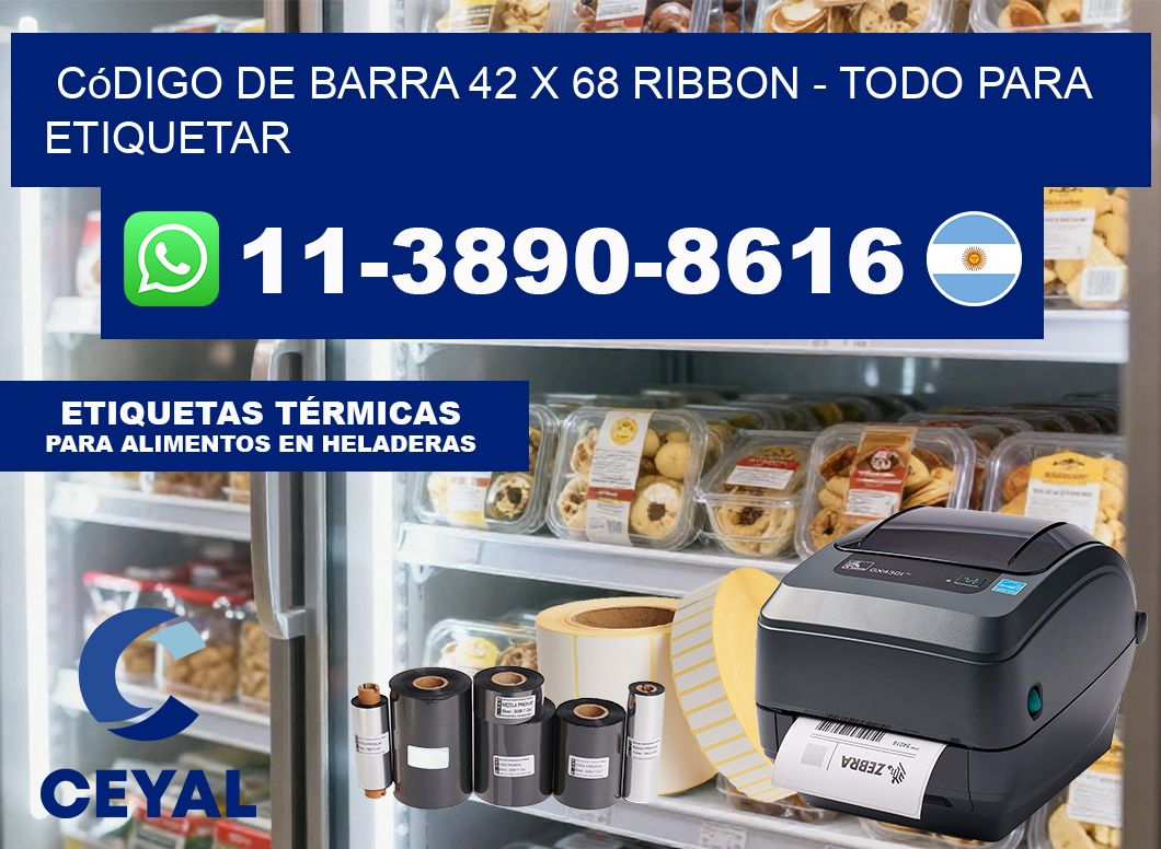 código de barra 42 x 68 ribbon – Todo para Etiquetar