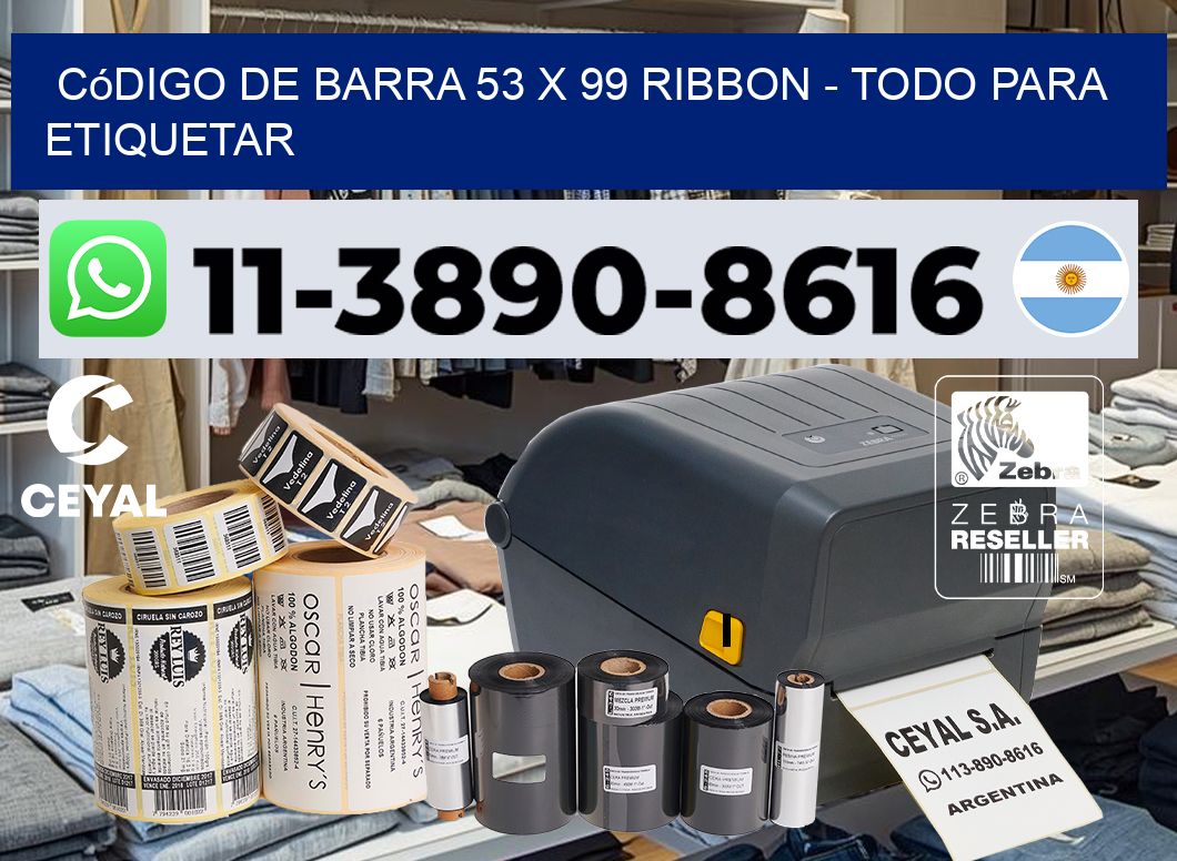 código de barra 53 x 99 ribbon - Todo para Etiquetar