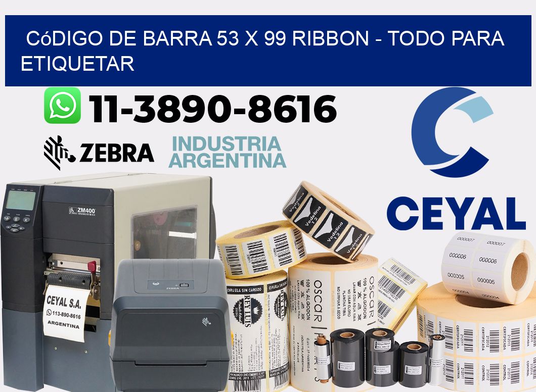 código de barra 53 x 99 ribbon – Todo para Etiquetar