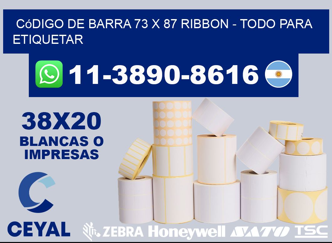 código de barra 73 x 87 ribbon - Todo para Etiquetar