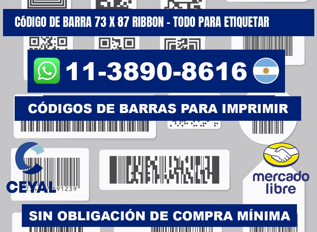 código de barra 73 x 87 ribbon - Todo para Etiquetar