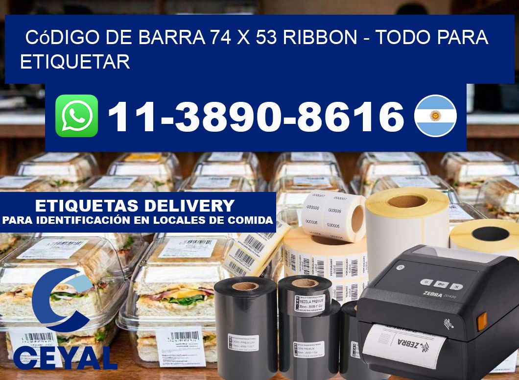 código de barra 74 x 53 ribbon - Todo para Etiquetar