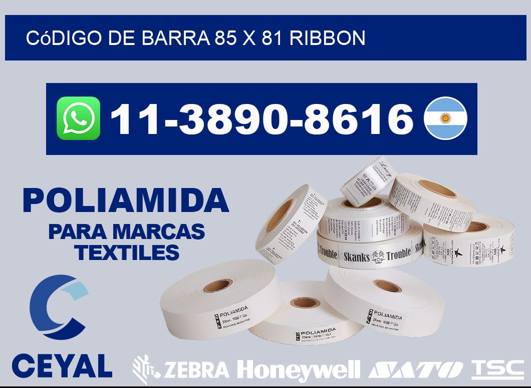 código de barra 85 x 81 ribbon