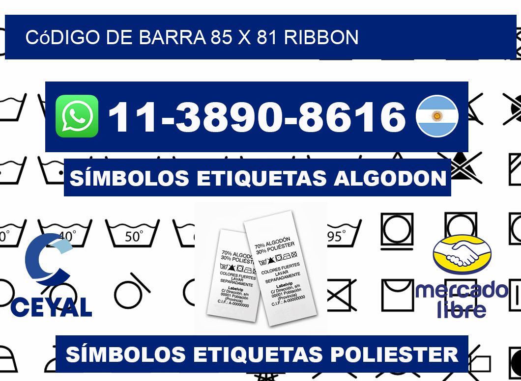 código de barra 85 x 81 ribbon