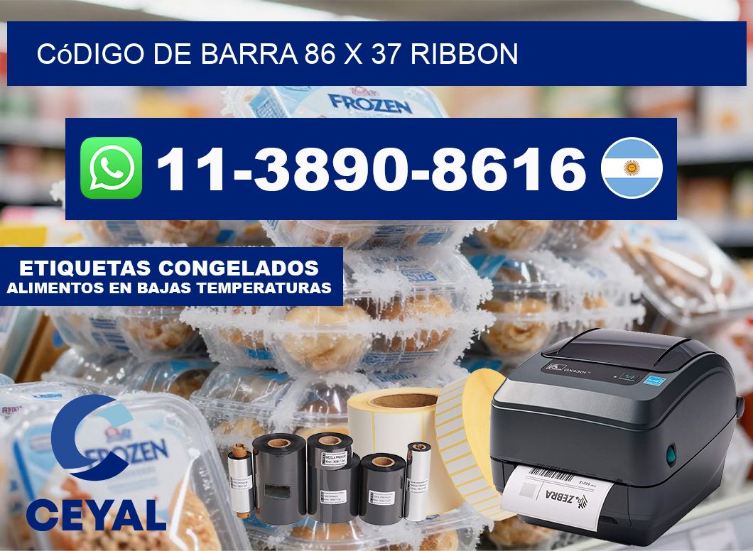 código de barra 86 x 37 ribbon