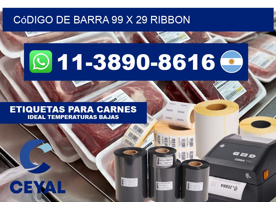 código de barra 99 x 29 ribbon