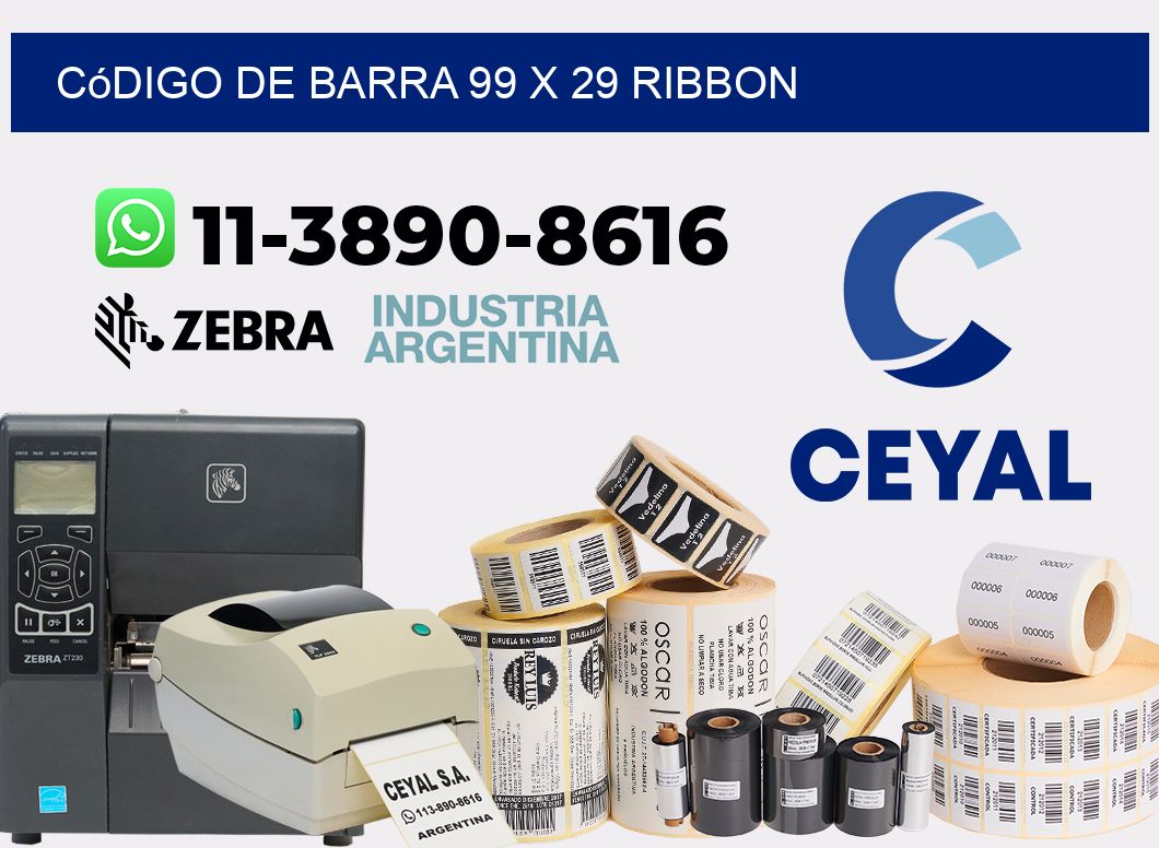 código de barra 99 x 29 ribbon