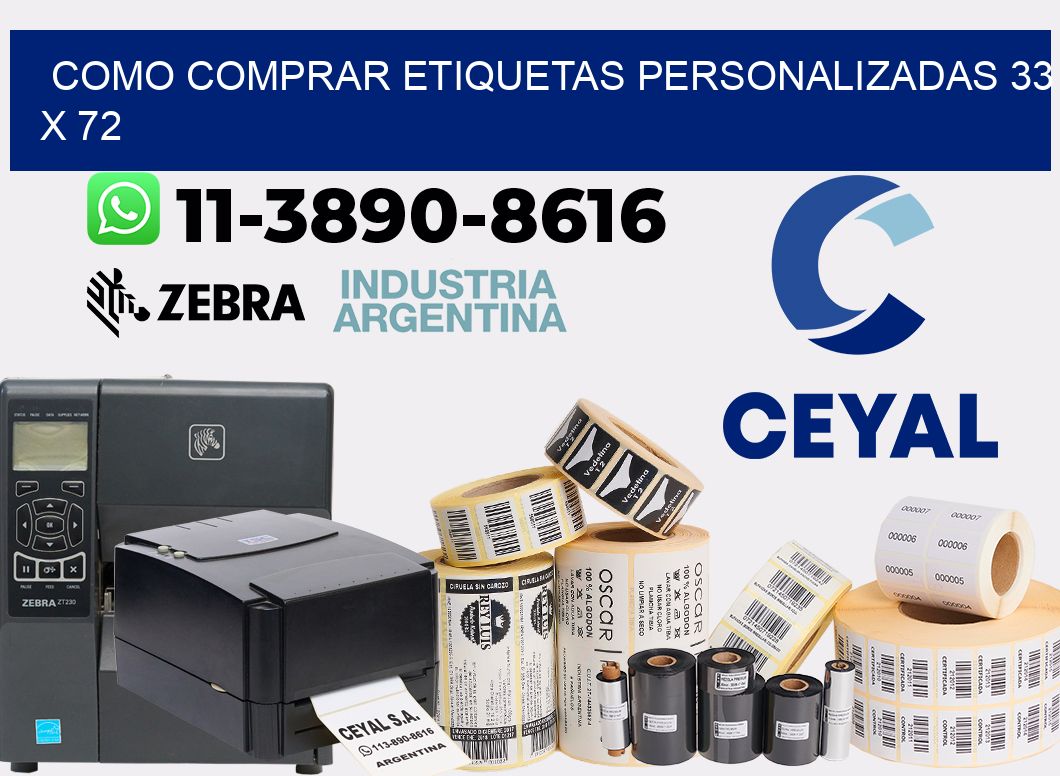 como comprar etiquetas personalizadas 33 x 72