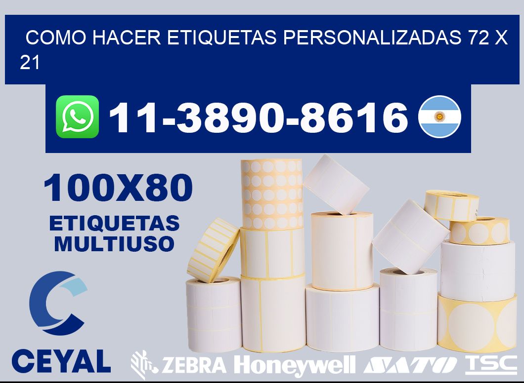 como hacer etiquetas personalizadas 72 x 21