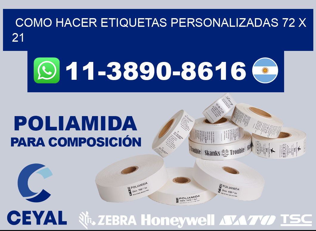 como hacer etiquetas personalizadas 72 x 21