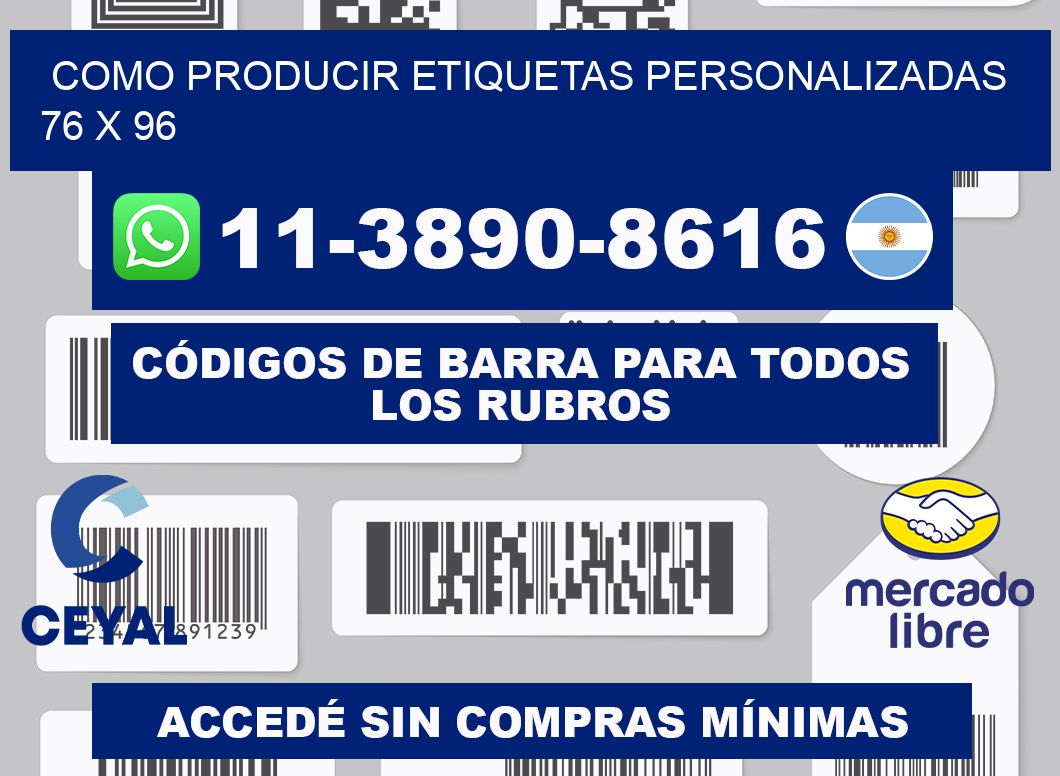 como producir etiquetas personalizadas 76 x 96