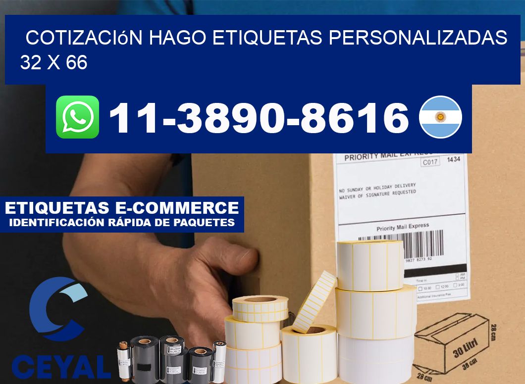 cotización hago etiquetas personalizadas 32 x 66