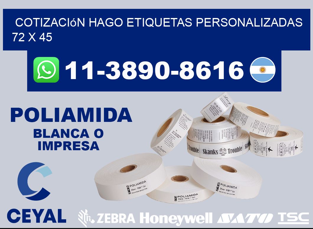 cotización hago etiquetas personalizadas 72 x 45